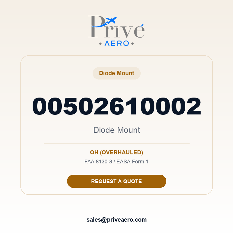 P/N 00502610002 Diode Mount 00502610002 Diode Mount – Privé Aero
