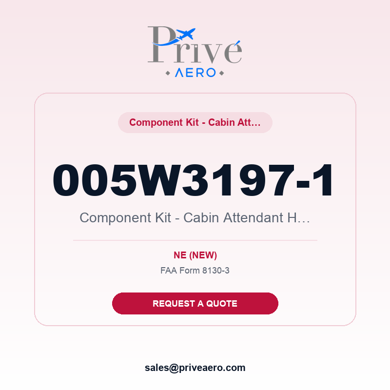 P/N 005W3197-1 Component Kit - Cabin Attendant Handset/Flight Deck Handset Revision 005W3197-1 Component Kit - Cabin Attendant Handset/Flight Deck Handset Revision – Privé Aero