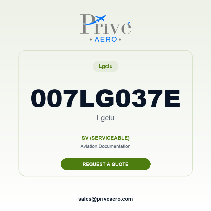 P/N 007LG037E Lgciu 007LG037E Lgciu – Privé Aero