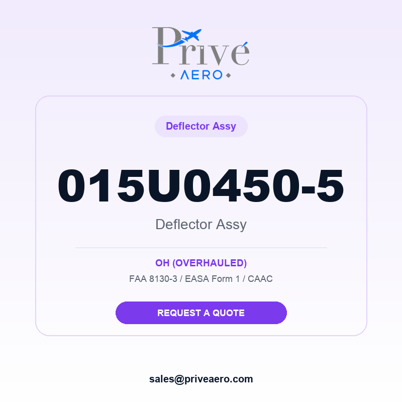 P/N 015U0450-5 DEFLECTOR ASSY 015U0450-5 DEFLECTOR ASSY – Privé Aero