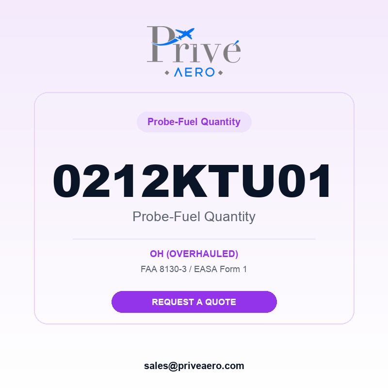 P/N 0212KTU01 Probe-fuel Quantity 0212KTU01 Probe-fuel Quantity – Privé Aero