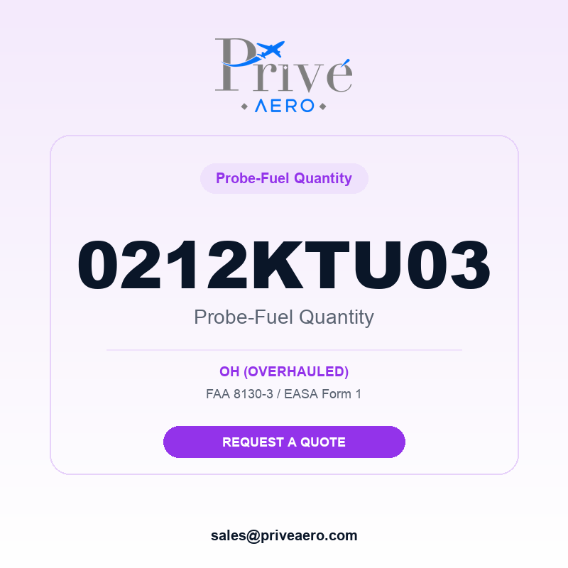 P/N 0212KTU03 Probe-fuel Quantity 0212KTU03 Probe-fuel Quantity – Privé Aero