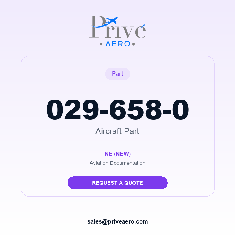 P/N 029-658-0 029-658-0 – Privé Aero