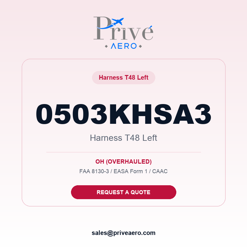 P/N 0503KHSA3 Harness T48 Left 0503KHSA3 Harness T48 Left – Privé Aero