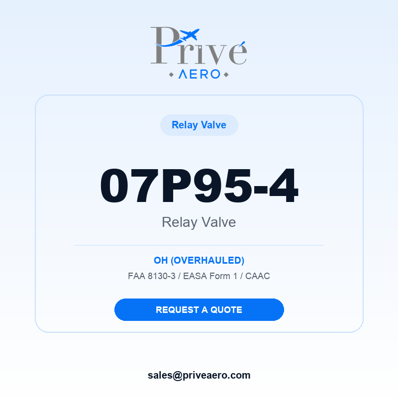 P/N 07P95-4 RELAY VALVE 07P95-4 RELAY VALVE – Privé Aero