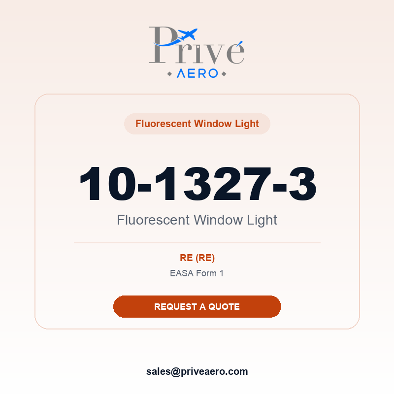 P/N 10-1327-3 Fluorescent Window Light 10-1327-3 Fluorescent Window Light – Privé Aero
