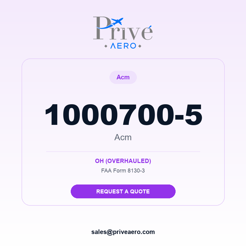 P/N 1000700-5 Acm 1000700-5 Acm – Privé Aero