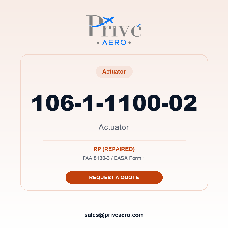 P/N 106-1-1100-02 Actuator 106-1-1100-02 Actuator – Privé Aero