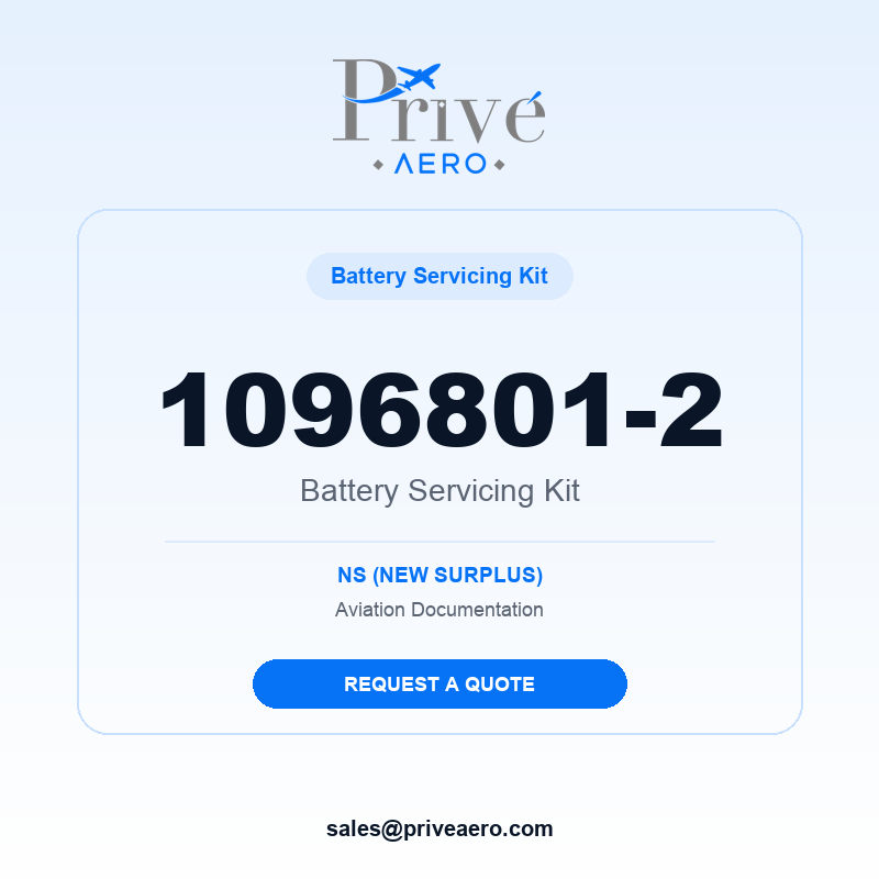 P/N 1096801-2 Battery Servicing Kit 1096801-2 Battery Servicing Kit – Privé Aero