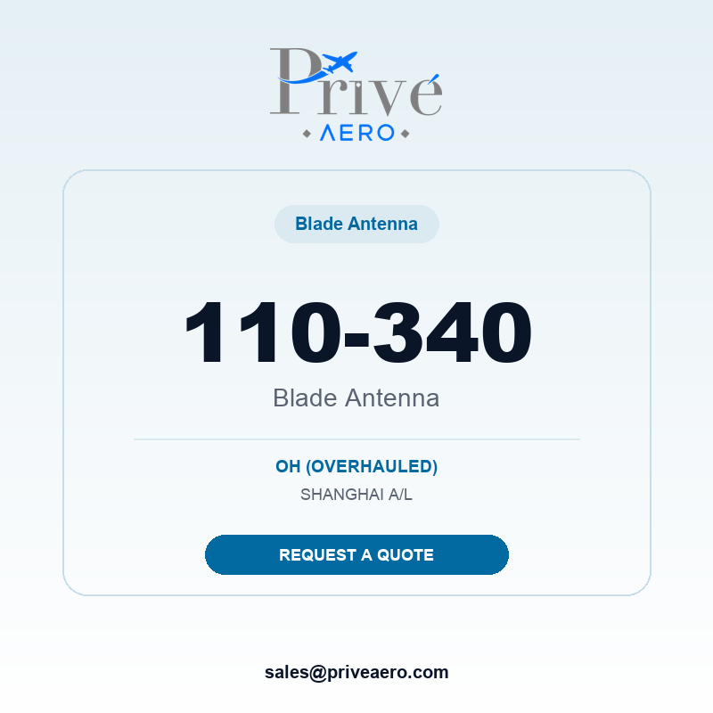 P/N 110-340 BLADE ANTENNA 110-340 BLADE ANTENNA – Privé Aero