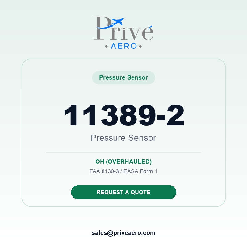 P/N 11389-2 Pressure Sensor 11389-2 Pressure Sensor – Privé Aero