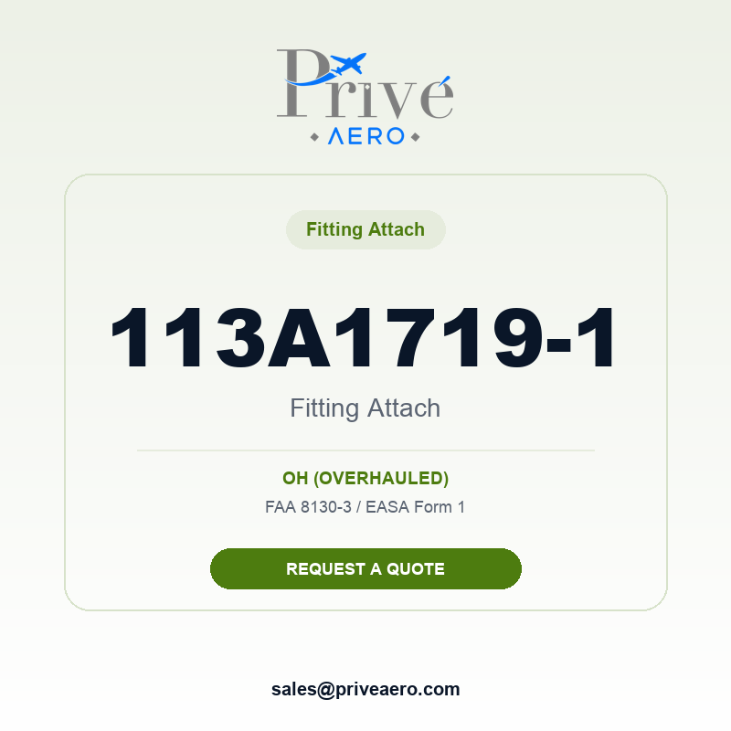 P/N 113A1719-1 Fitting Attach 113A1719-1 Fitting Attach – Privé Aero