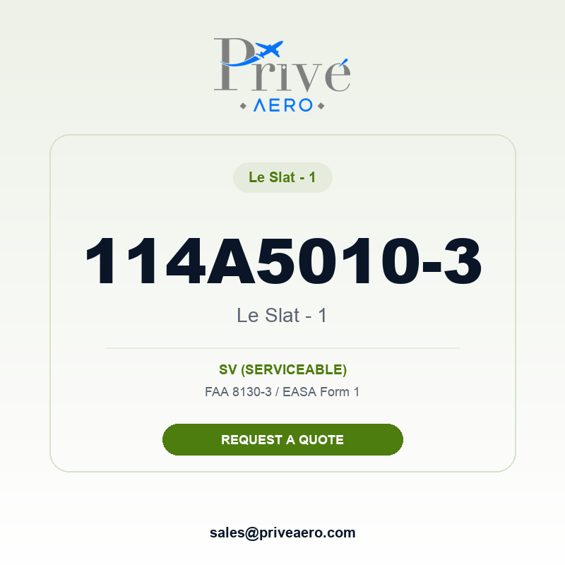P/N 114A5010-3 Le Slat - 1 114A5010-3 Le Slat - 1 – Privé Aero