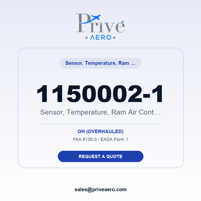 P/N 1150002-1 Sensor, Temperature, Ram Air Control 1150002-1 Sensor, Temperature, Ram Air Control – Privé Aero