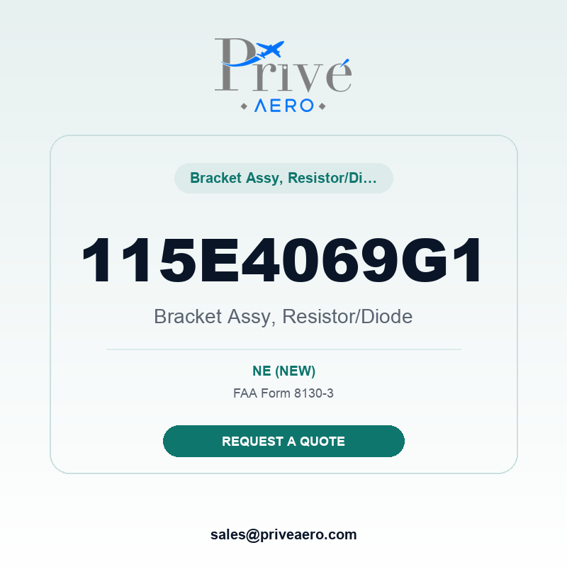 P/N 115E4069G1 Bracket Assy, Resistor/Diode 115E4069G1 Bracket Assy, Resistor/Diode – Privé Aero