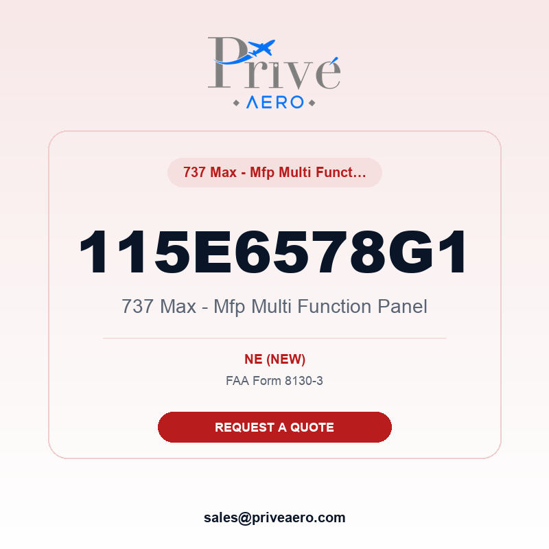 P/N 115E6578G1 737 Max - Mfp Multi Function Panel 115E6578G1 737 Max - Mfp Multi Function Panel – Privé Aero