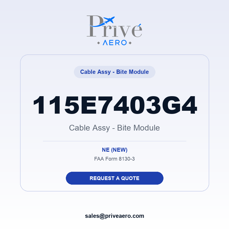 P/N 115E7403G4 Cable Assy - Bite Module 115E7403G4 Cable Assy - Bite Module – Privé Aero