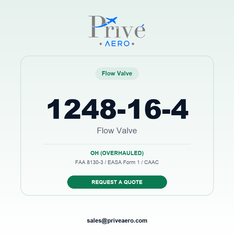 P/N 1248-16-4 FLOW VALVE 1248-16-4 FLOW VALVE – Privé Aero