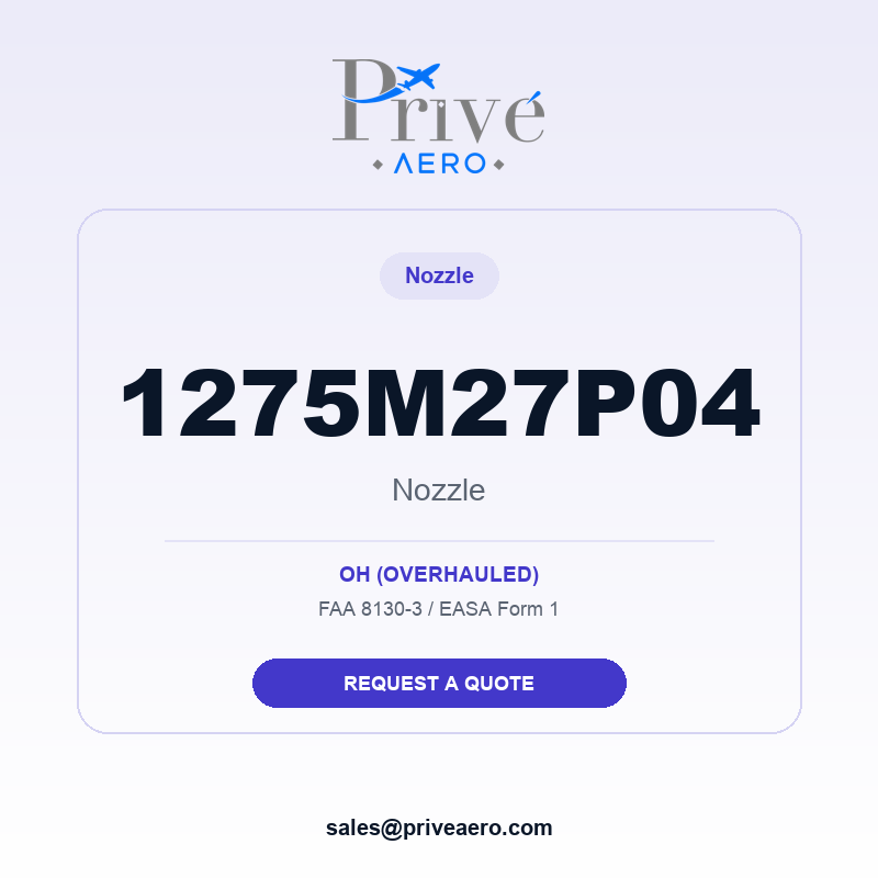 P/N 1275M27P04 Nozzle 1275M27P04 Nozzle – Privé Aero