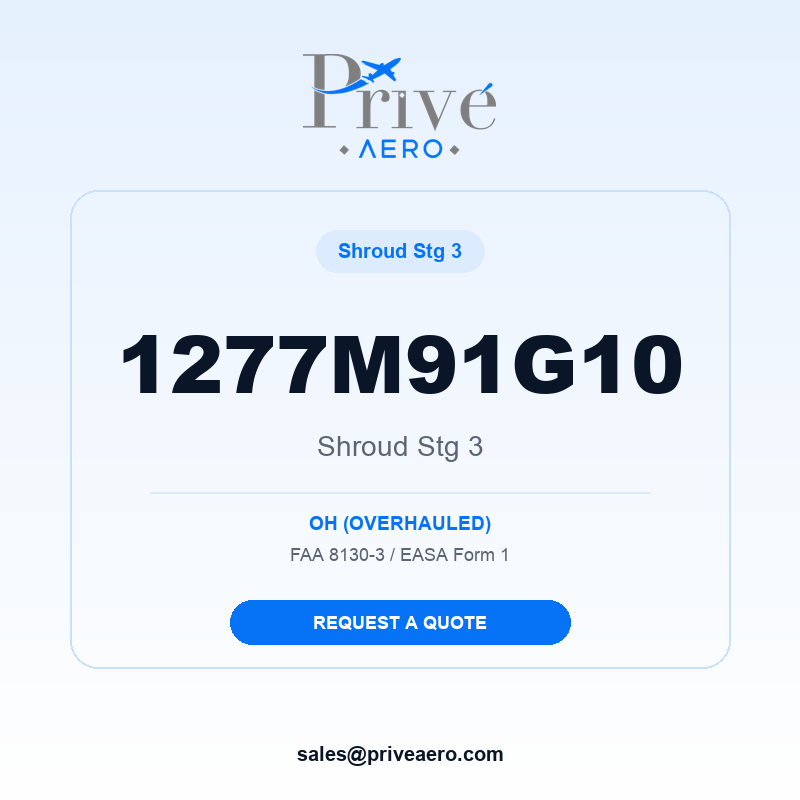 P/N 1277M91G10 Shroud Stg 3 1277M91G10 Shroud Stg 3 – Privé Aero