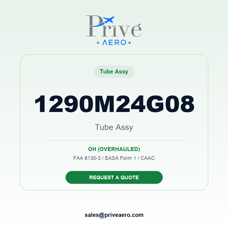 P/N 1290M24G08 TUBE ASSY 1290M24G08 TUBE ASSY – Privé Aero