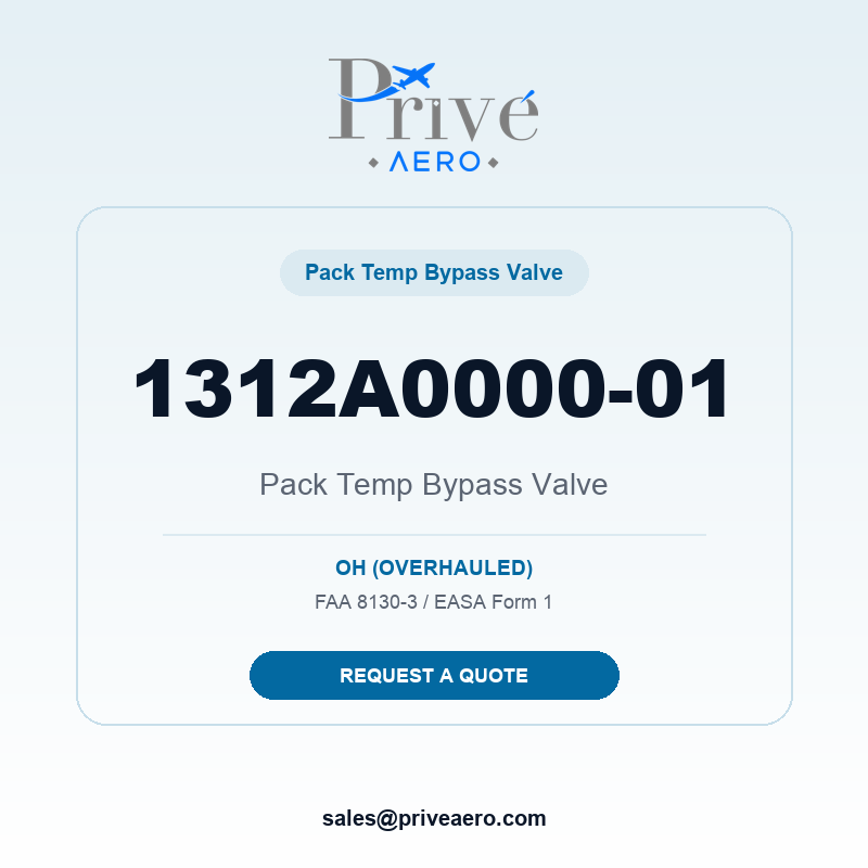 P/N 1312A0000-01 Pack Temp Bypass Valve 1312A0000-01 Pack Temp Bypass Valve – Privé Aero