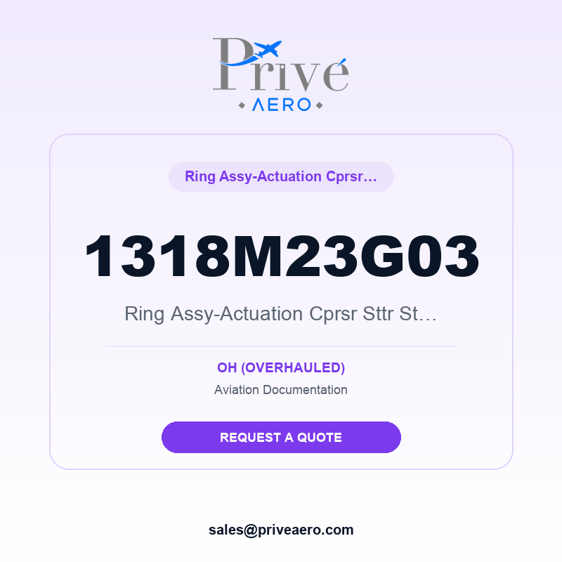 P/N 1318M23G03 Ring Assy-Actuation Cprsr Sttr Stg 3 1318M23G03 Ring Assy-Actuation Cprsr Sttr Stg 3 – Privé Aero