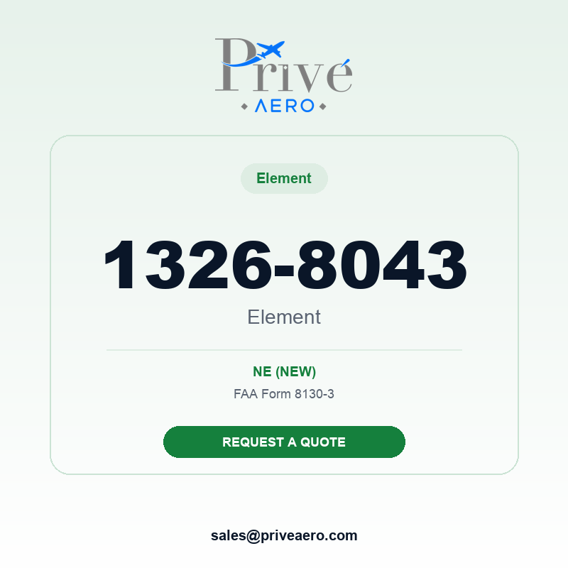P/N 1326-8043 Element 1326-8043 Element – Privé Aero