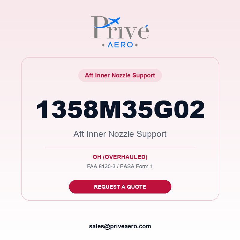 P/N 1358M35G02 Aft Inner Nozzle Support 1358M35G02 Aft Inner Nozzle Support – Privé Aero