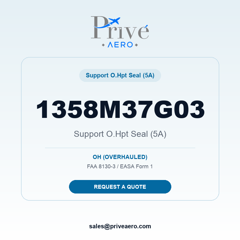 P/N 1358M37G03 Support O.Hpt Seal (5A) 1358M37G03 Support O.Hpt Seal (5A) – Privé Aero