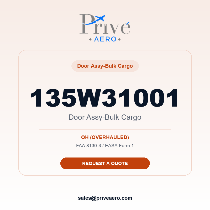 P/N 135W31001 Door Assy-bulk Cargo 135W31001 Door Assy-bulk Cargo – Privé Aero