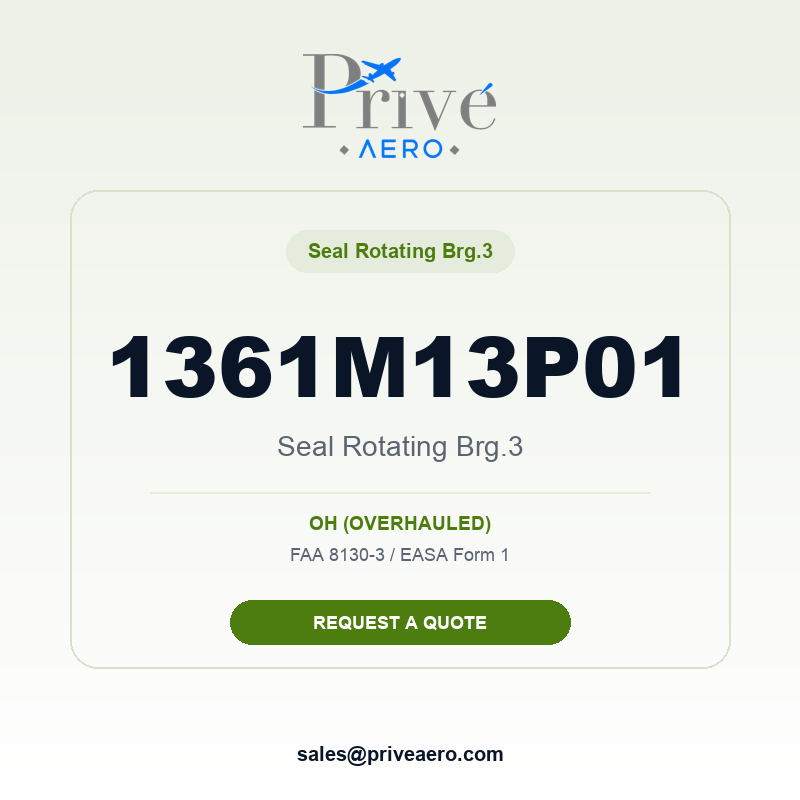 P/N 1361M13P01 Seal Rotating Brg.3 1361M13P01 Seal Rotating Brg.3 – Privé Aero
