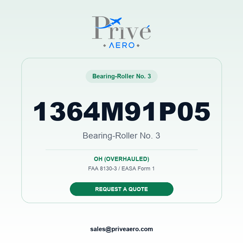 P/N 1364M91P05 Bearing-Roller No. 3 1364M91P05 Bearing-Roller No. 3 – Privé Aero