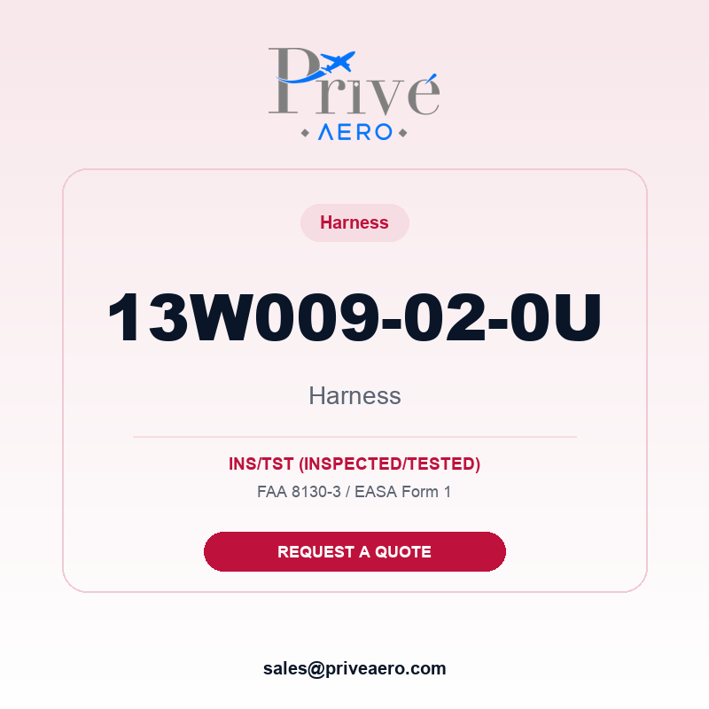 P/N 13W009-02-0U Harness 13W009-02-0U Harness – Privé Aero