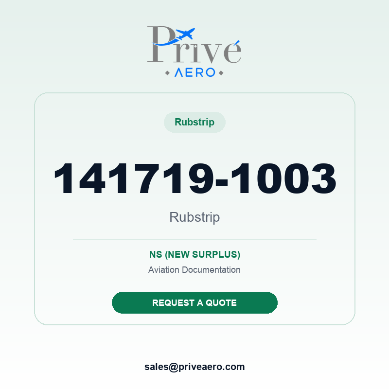 P/N 141719-1003 Rubstrip 141719-1003 Rubstrip – Privé Aero