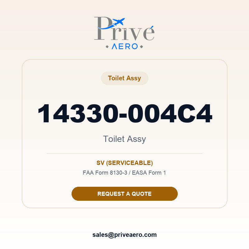 P/N 14330-004C4 Toilet Assy 14330-004C4 Toilet Assy – Privé Aero