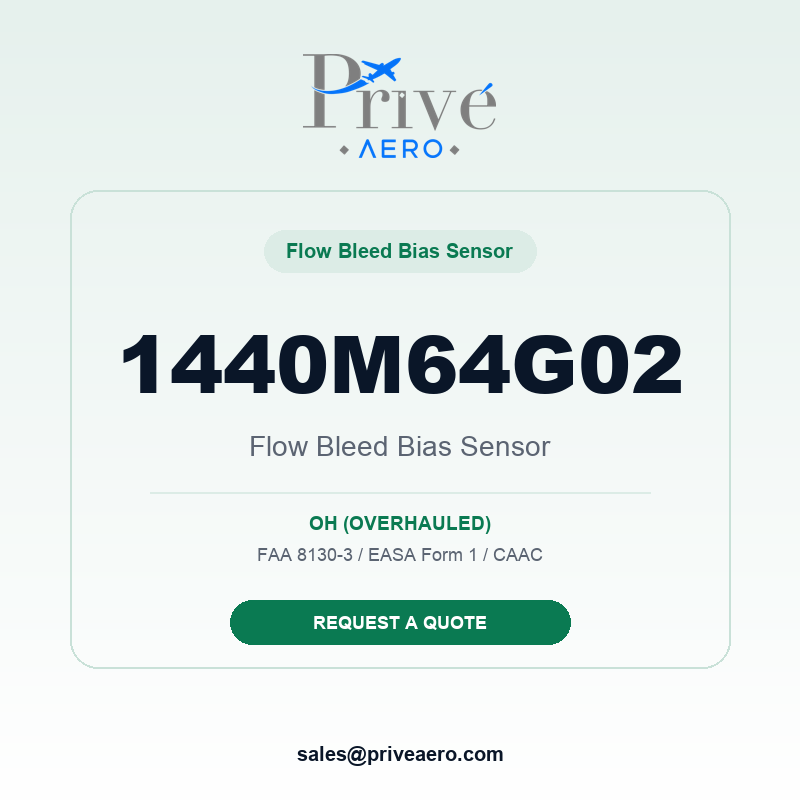 P/N 1440M64G02 FLOW BLEED BIAS SENSOR 1440M64G02 FLOW BLEED BIAS SENSOR – Privé Aero