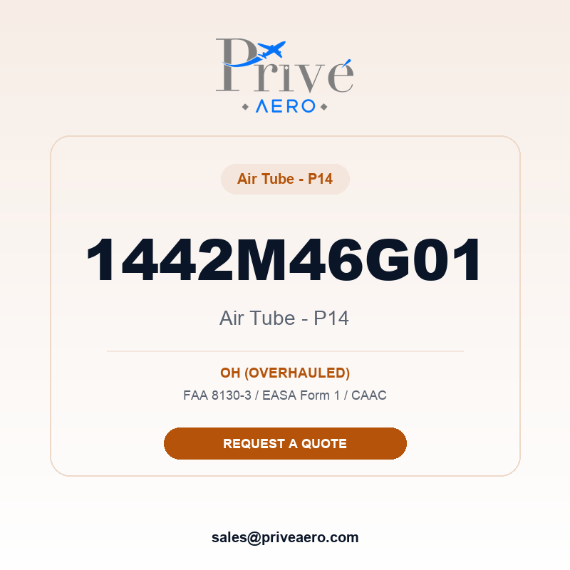 P/N 1442M46G01 AIR TUBE - P14 1442M46G01 AIR TUBE - P14 – Privé Aero
