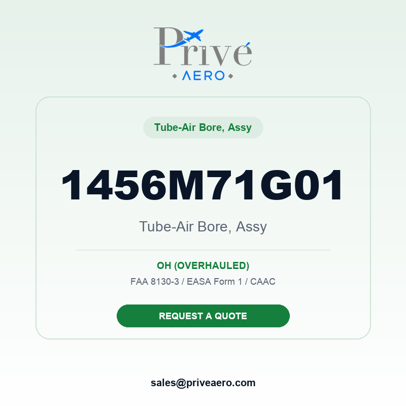 P/N 1456M71G01 TUBE-AIR BORE, ASSY 1456M71G01 TUBE-AIR BORE, ASSY – Privé Aero