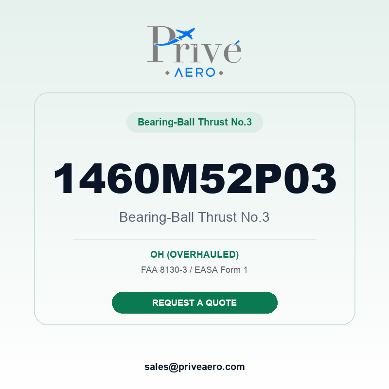 P/N 1460M52P03 Bearing-Ball Thrust No.3 1460M52P03 Bearing-Ball Thrust No.3 – Privé Aero