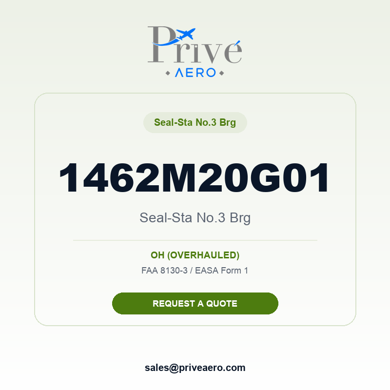 P/N 1462M20G01 Seal-Sta No.3 Brg 1462M20G01 Seal-Sta No.3 Brg – Privé Aero