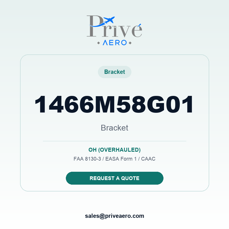 P/N 1466M58G01 Bracket 1466M58G01 Bracket – Privé Aero