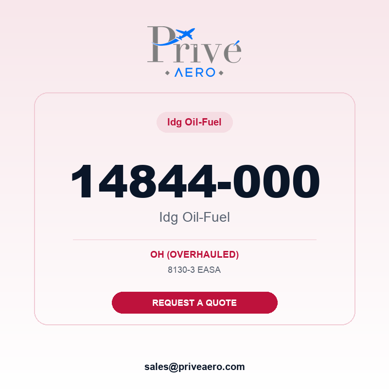 P/N 14844-000 IDG OIL-FUEL 14844-000 IDG OIL-FUEL – Privé Aero
