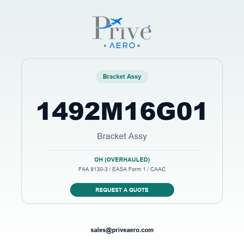 P/N 1492M16G01 BRACKET ASSY 1492M16G01 BRACKET ASSY – Privé Aero