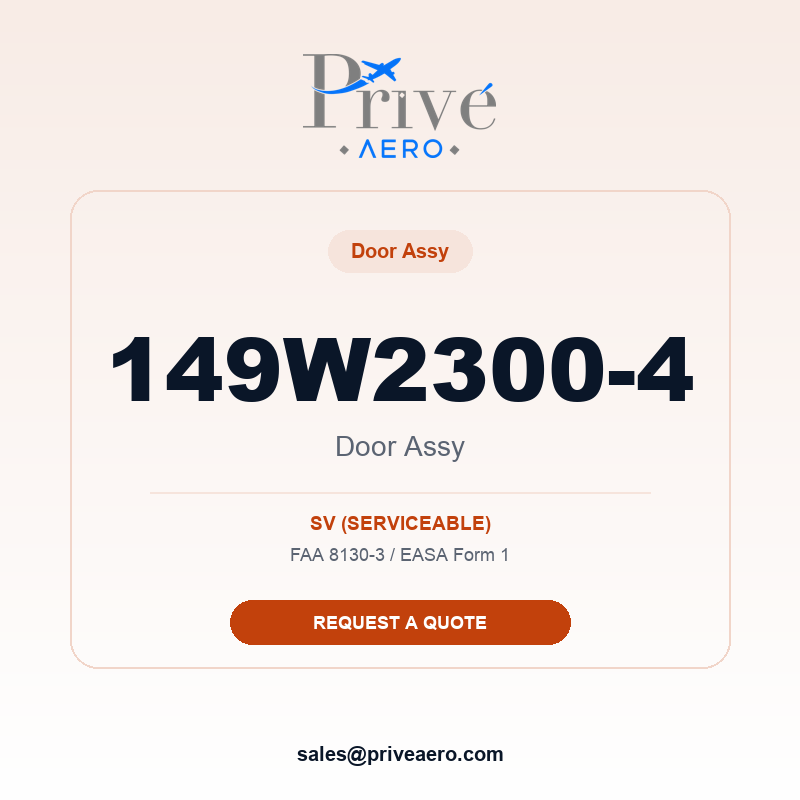 P/N 149W2300-4 Door Assy 149W2300-4 Door Assy – Privé Aero