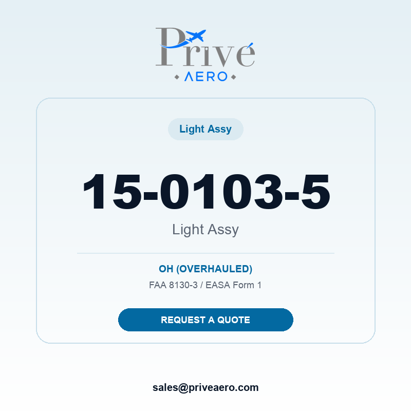 P/N 15-0103-5 Light ASSY 15-0103-5 Light ASSY – Privé Aero