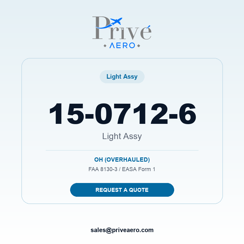 P/N 15-0712-6 Light ASSY 15-0712-6 Light ASSY – Privé Aero