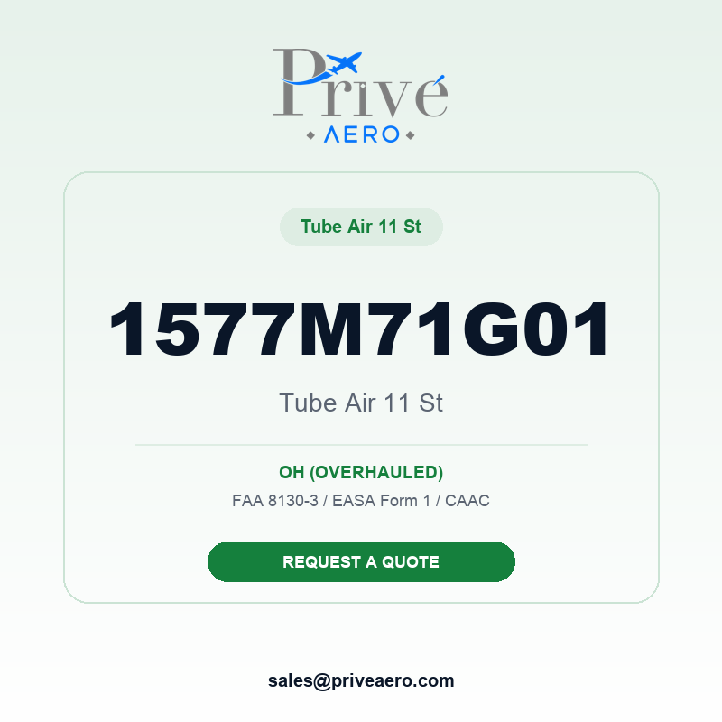 P/N 1577M71G01 TUBE AIR 11 ST 1577M71G01 TUBE AIR 11 ST – Privé Aero