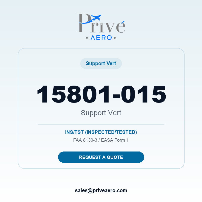 P/N 15801-015 Support Vert 15801-015 Support Vert – Privé Aero
