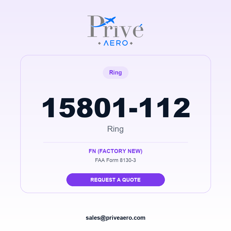 P/N 15801-112 Ring 15801-112 Ring – Privé Aero